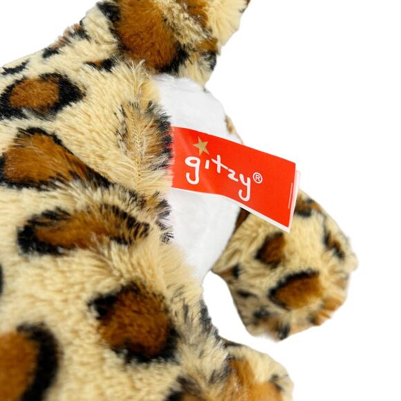 Gitzy Plush Leopard Stuffed Animal Toy Safari Jungle 12" New - Picture 5 of 9